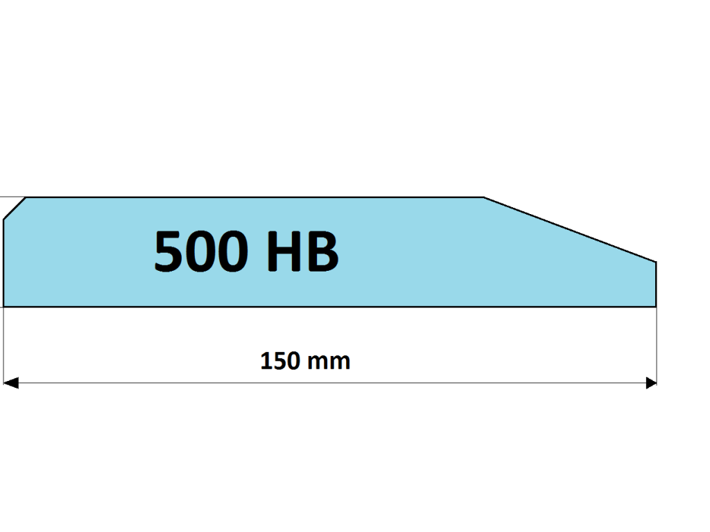 Lemiesz do łyżki HB 500 16x150 mm