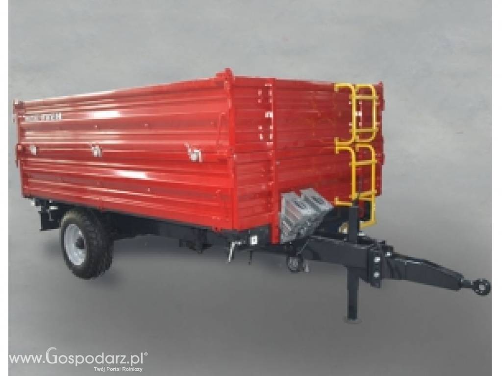 Przyczepa jednoosiowa, wywrót trójstronny T 703 ( 3,5 tony) - Metal-Fach