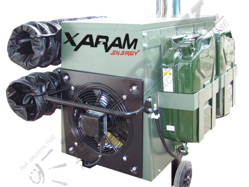 Nagrzewnica olejowa przewoźna XARAM Energy XE-80 o mocy 80 kW z palnikiem ELCO 3