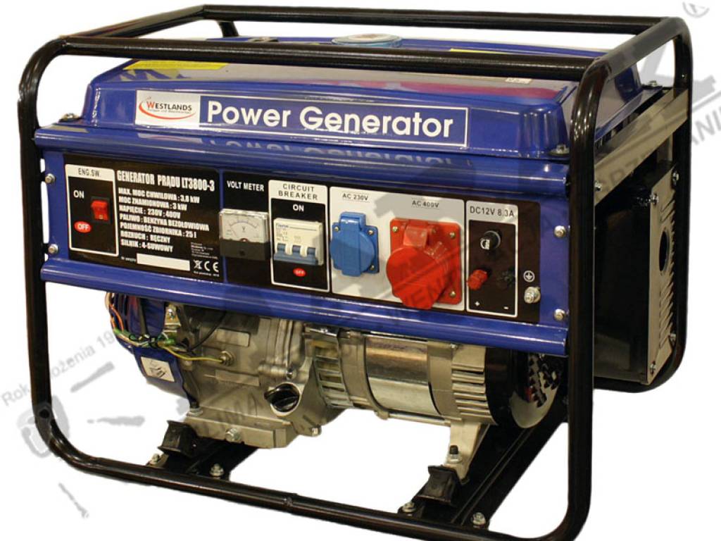 Agregat, generator prądotwórczy WESTLANDS LT3800-3 trójfazowymoc  max. 3800W, prądnica spalinowa, generator prąduWESTLANDS LT 3800-3