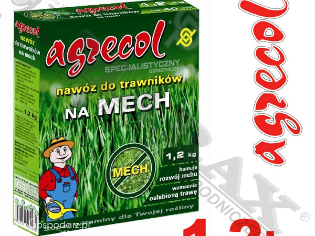 Nawóz na mech do trawników AGRECOL 1,2 KGNawóz antymech