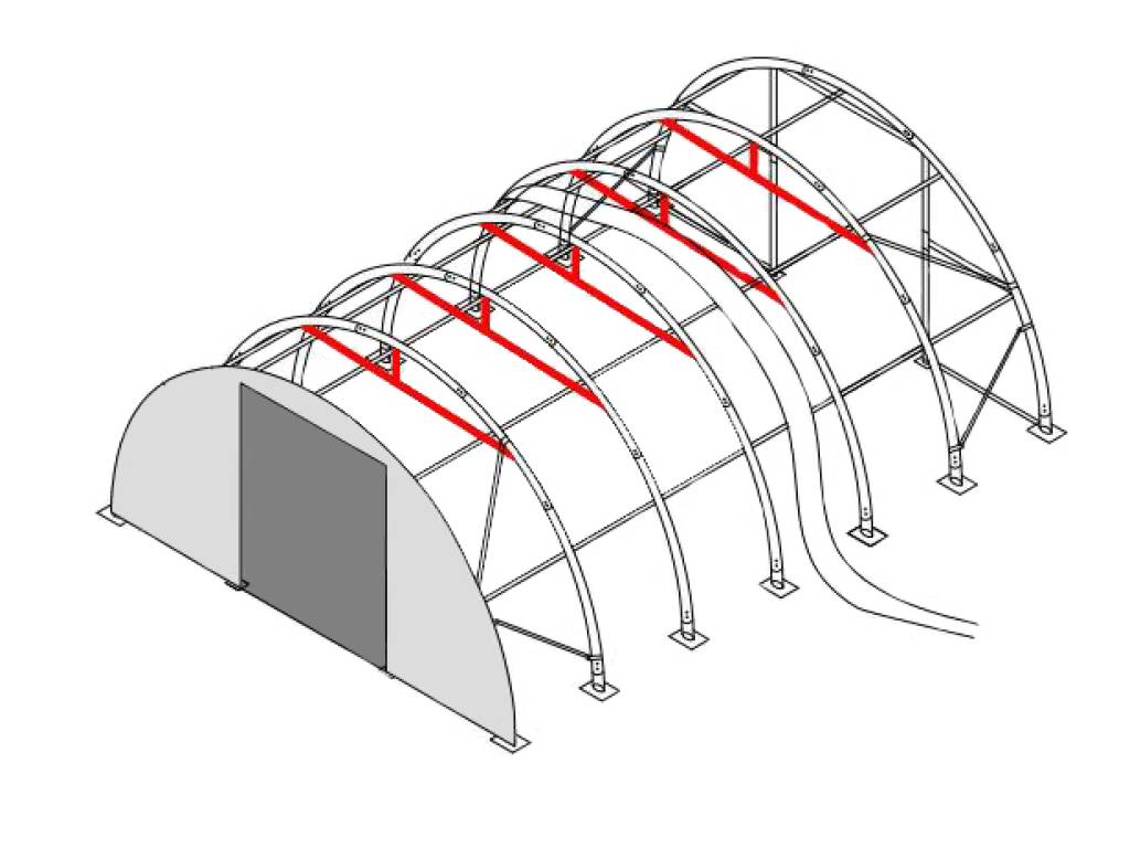 Namiot magazynowy hala łukowa 9,15x12x4,5m 4