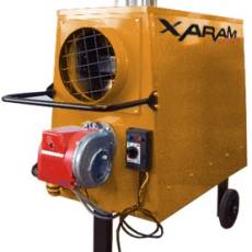 Nagrzewnica olejowa przewoźna XARAM Energy XE-80 o mocy 80 kW z palnikiem ELCO.