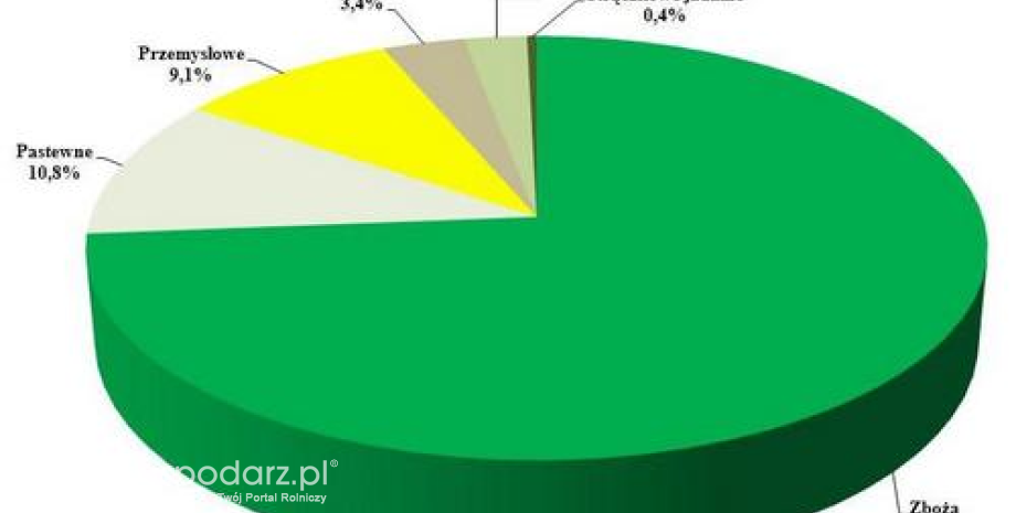 Struktura ogólnej powierzchni zasiewów w Polsce w 2012 roku