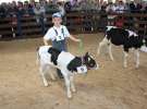 Młody hodowca na XVIII Regionalnej Wystawie Zwierząt Hodowlanych w Szepietowie