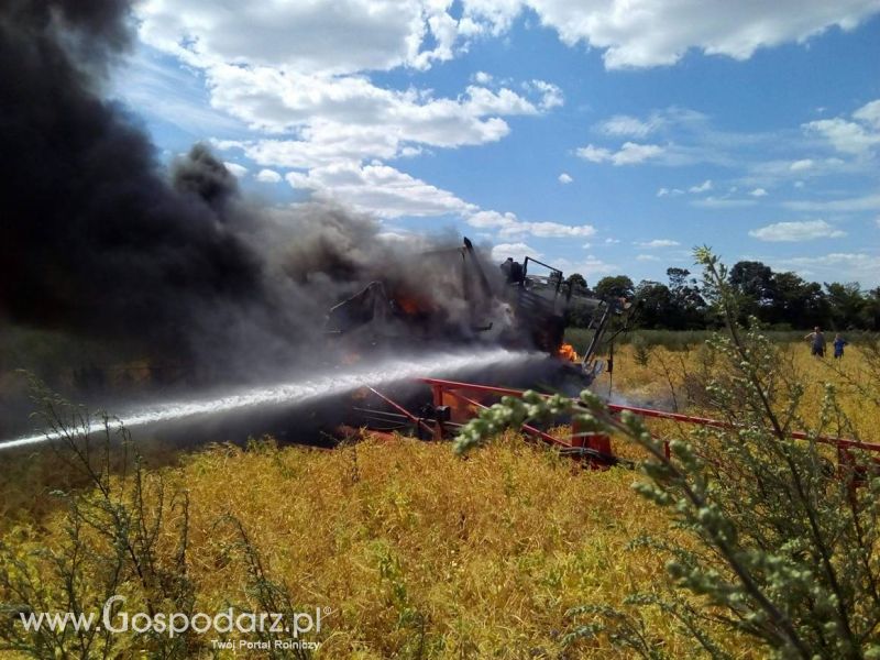 Pożar opryskiwacza w Wielkopolsce