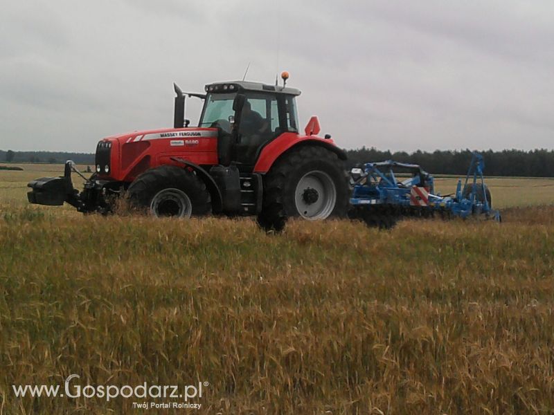 Pokaz maszyny MF 8480 oraz talerzówka 4,5 m lemken 