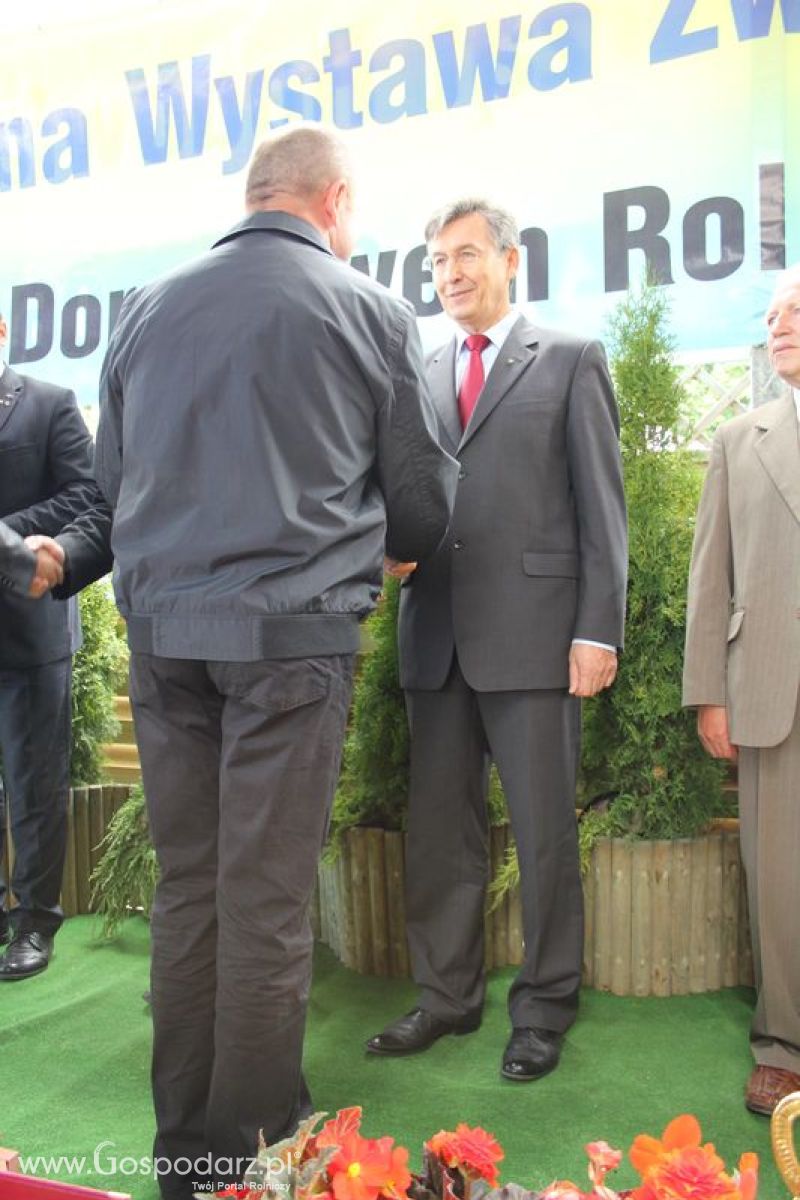 Wręczenie nagród na XVIII Regionalnej Wystawie Zwierząt Hodowlanych w Szepietowie