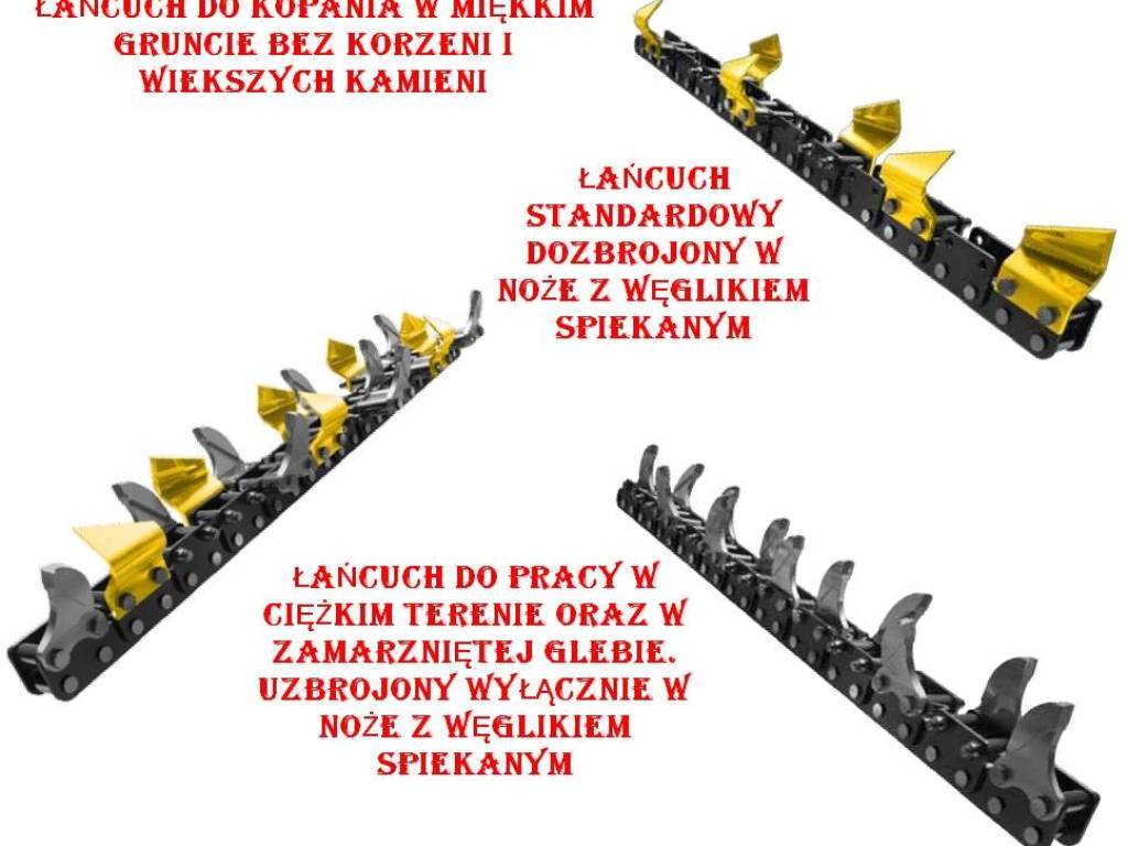 Koparki łańcuchowe napędzane z ciągnika rolniczego + głębokość wykopu 120-160cm 4