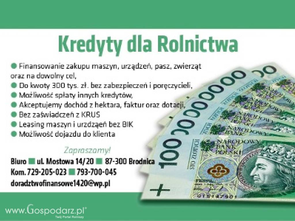 Kredyty Dla Rolnictwa