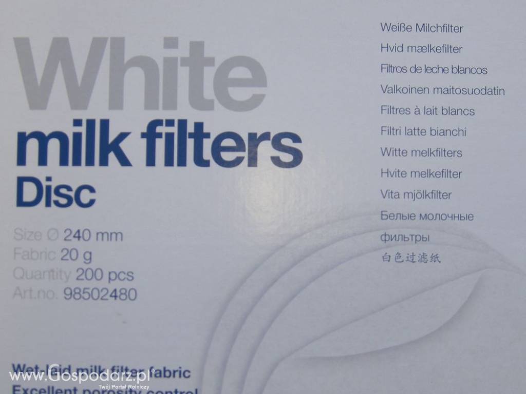 Filtr mleczny  krążkowy DeLaval  KB20 średnica  240 mm