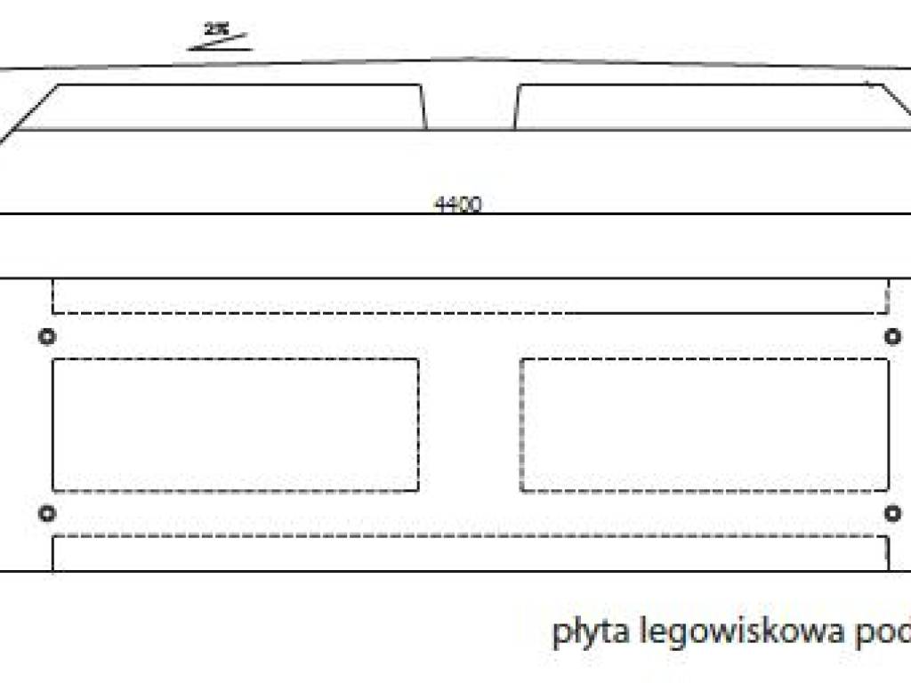 Prefabrykowane żelbetowe płyty legowiskowe pojedyncze i podwójne, ze spadkiem