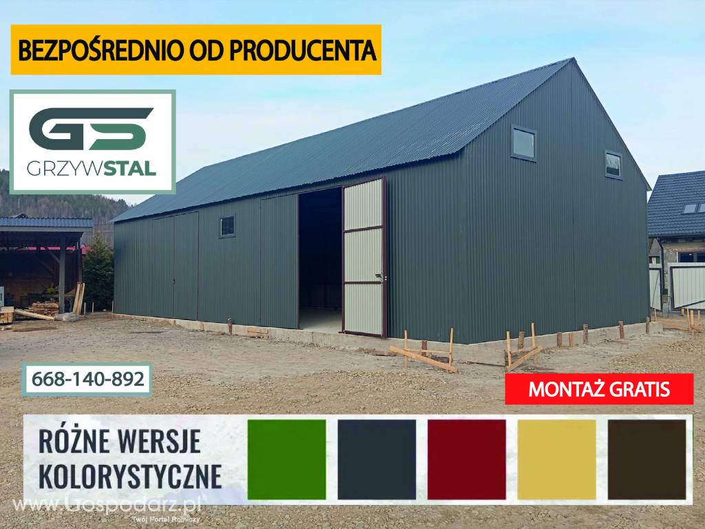 Garaż Blaszany - HALA MAGAZYNOWA - Magazyn - Wiata - Hala – GRZYWSTAL