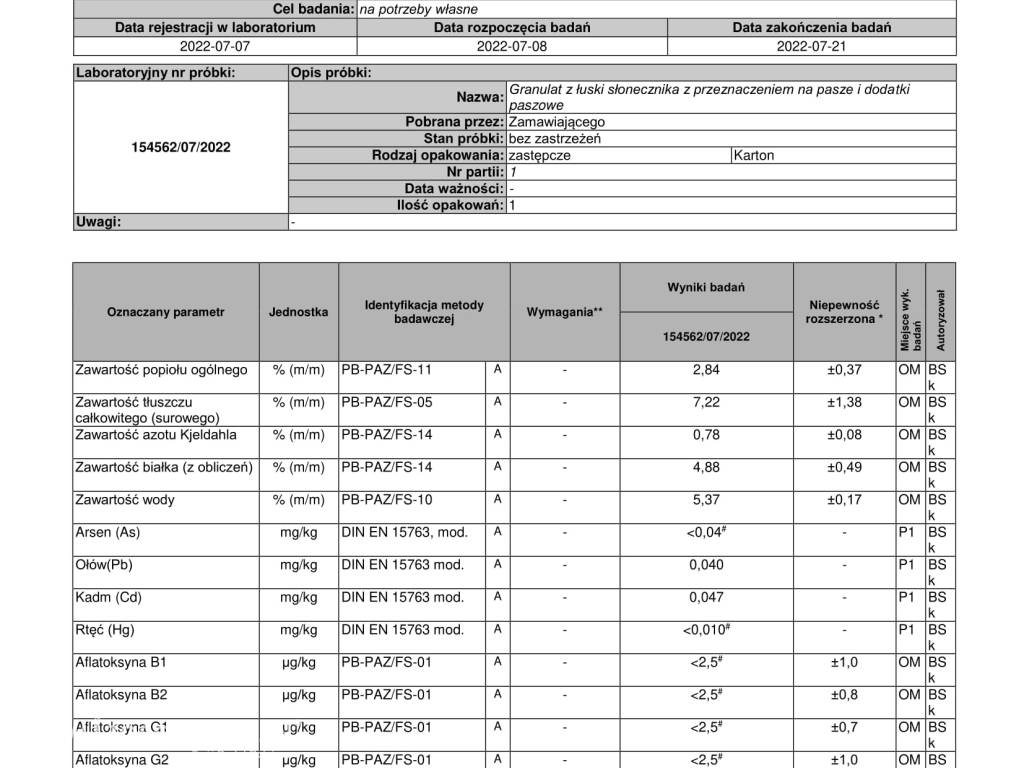 PASZA  SŁONECZNIKOWA DLA PRZEŻUWACZY - od 699 zł/t 3