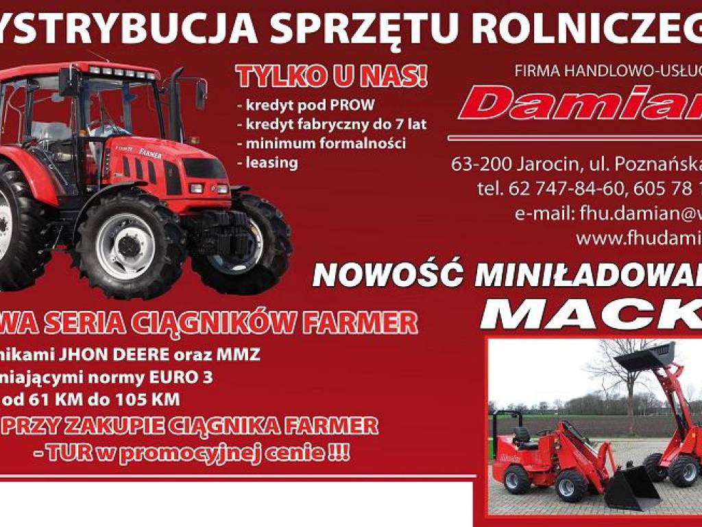 CIĄGNIKI ROLNICZE FARMER