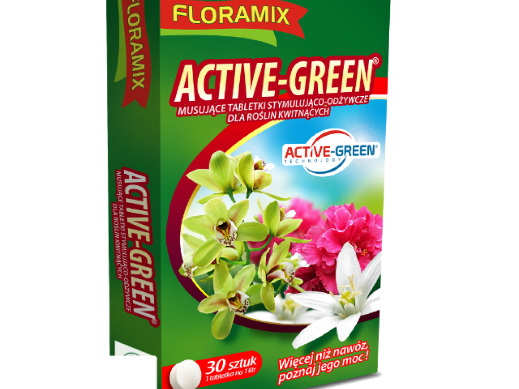 ACTIVE-GREEN® Musujące Tabletki dla Roślin Kwitnących