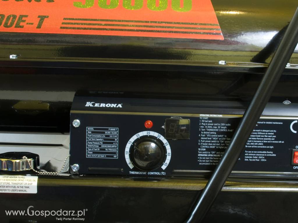 Nagrzewnica olejowa z termostatem KERONA P-5000 DUAL o mocy 41/32,8 kW 4