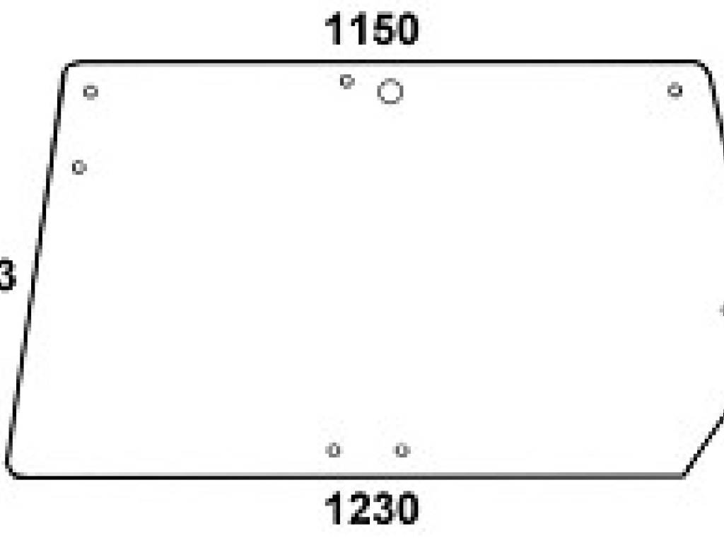 JOHN DEERE / CLAAS / RENAULT - szyba tylna do kabiny MX 3- MX 4