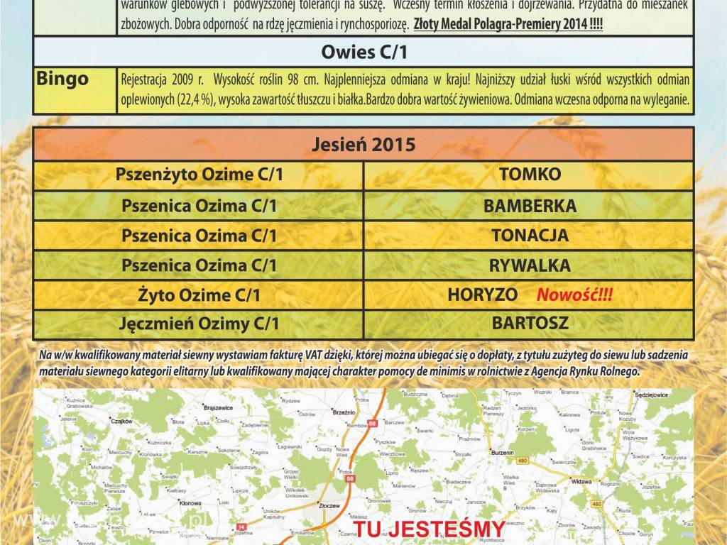 Kwalifikowany Materiał Siewny Wiosna 2015 - Zboża, Ziemniaki 3