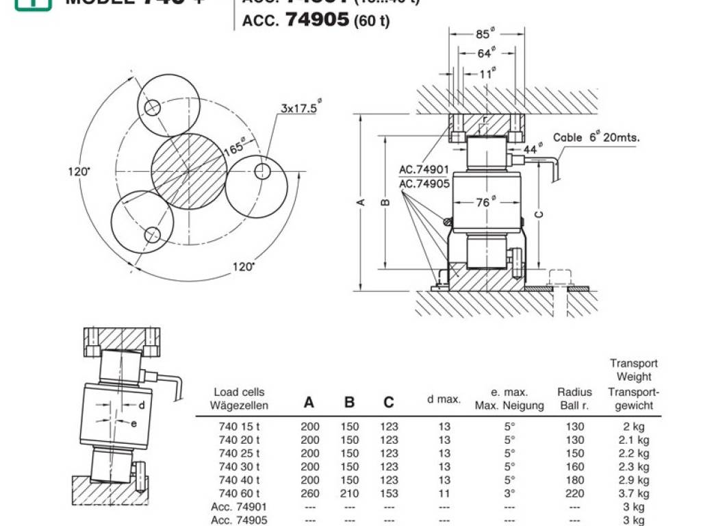 Czujnik termostatyczny Utilcell MODEL 740 15 t-60 t