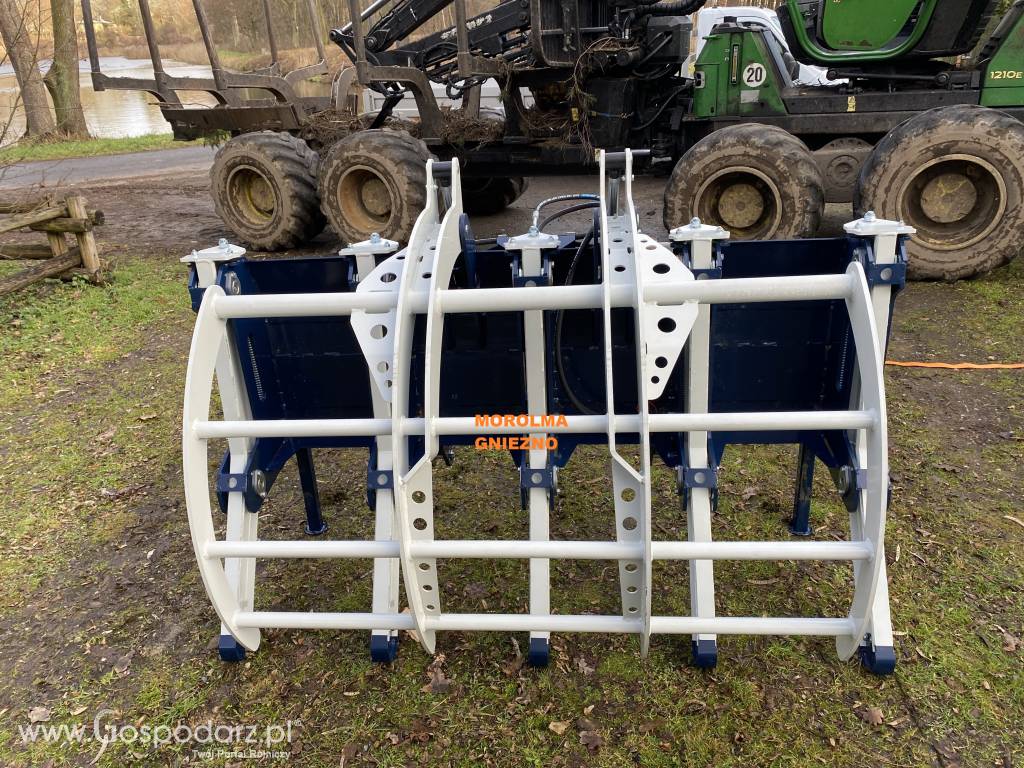 Brona leśna zgrabiarka do gałęzi drzew FK MACHINERY grabie leśne spych 4