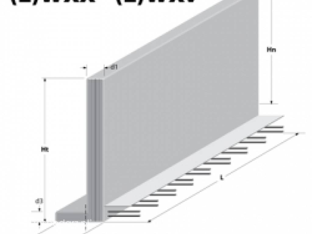 Wodoszczelna ściana oporowa L (betonowa - z betonu)