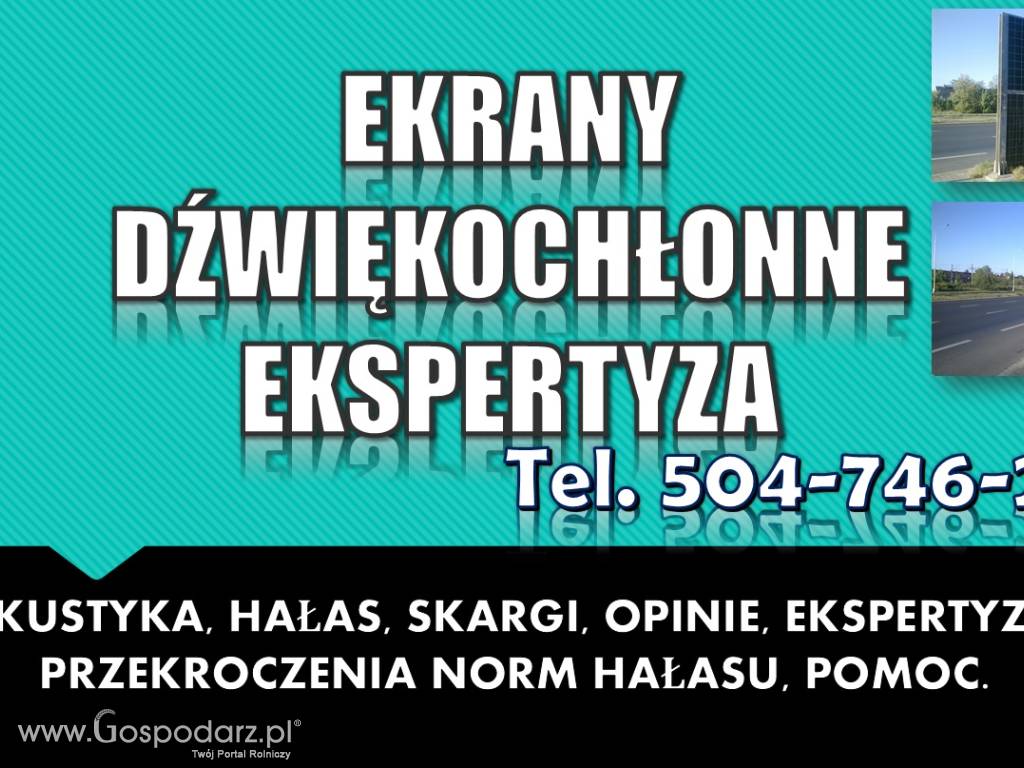 Ekrany dźwiękochłonne, opinia, ekspertyza, pomoc z prawa 3