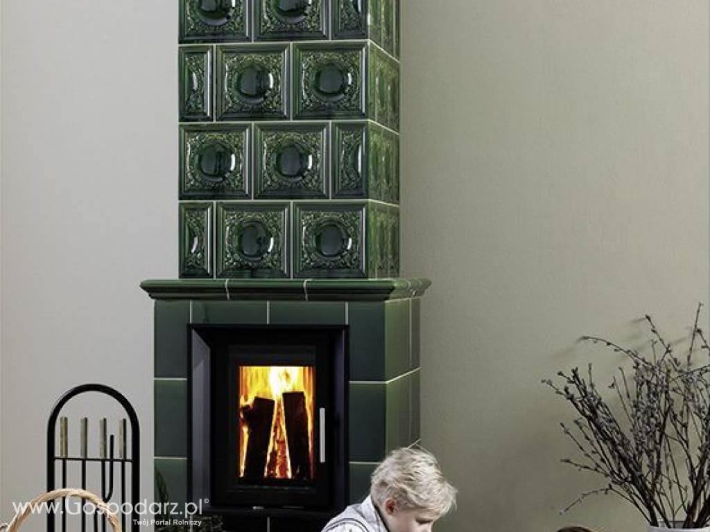 Zdrowy piec kaflowy z widokiem ognia. 5