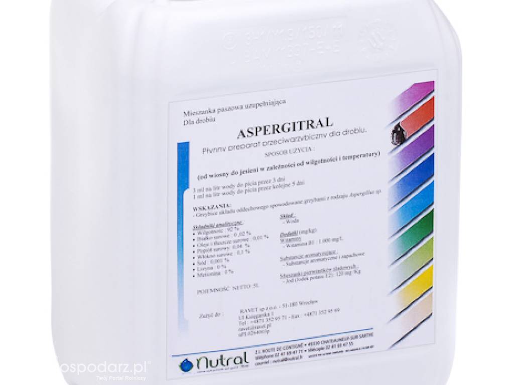 ASPERGITRAL 5L - preparat przeciwgrzybiczny dla drobiu