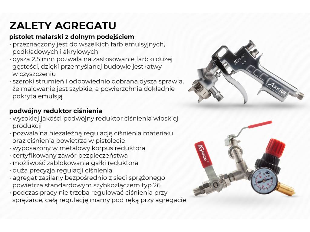 AGREGAT MALARSKI PISTOLET NATRYSKOWY BIELARKA OPRYSKIWACZ 2W1 PRODUCENT 4