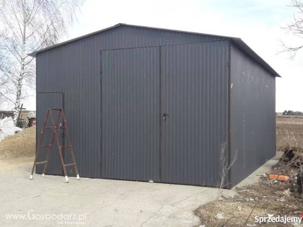 Garaż Blaszany Grafitowy Dwuspadowy / Hala/Magazyn /Wiata - GRZYWSTAL