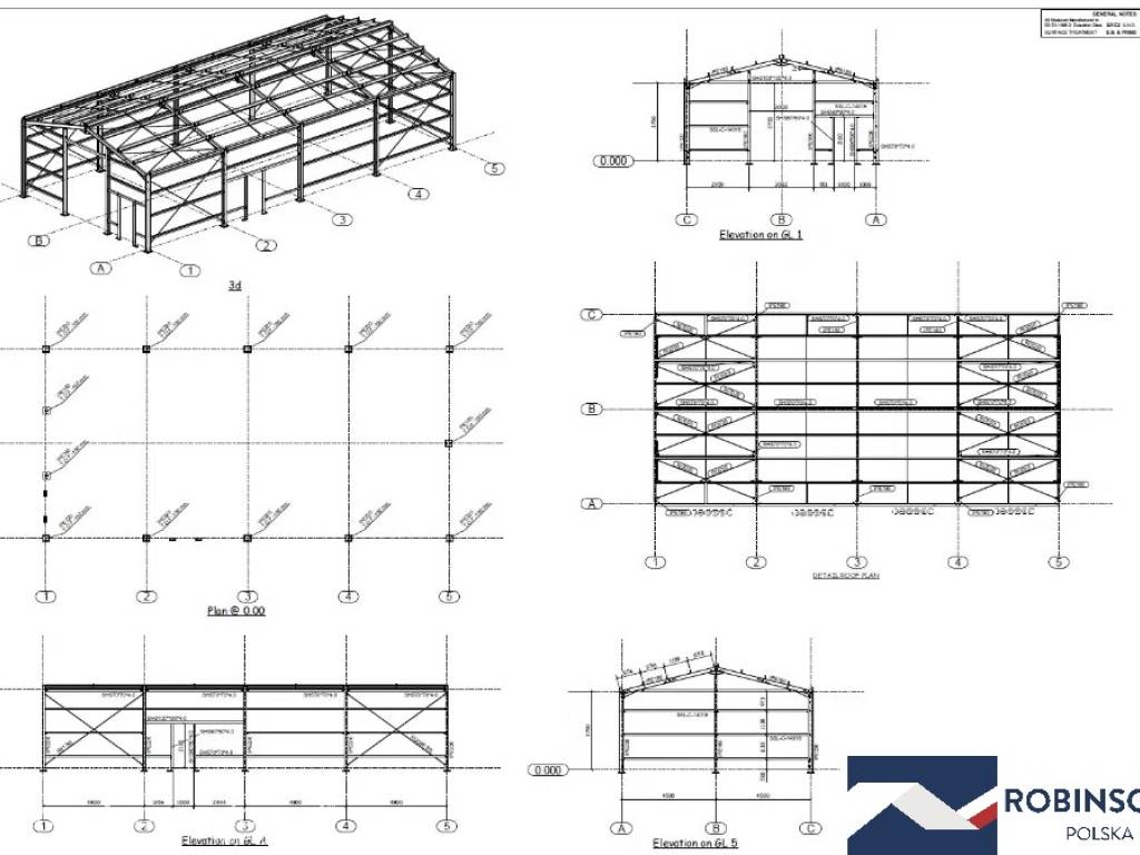 Konstrukcja stalowa budynku- hala 9x19m 4