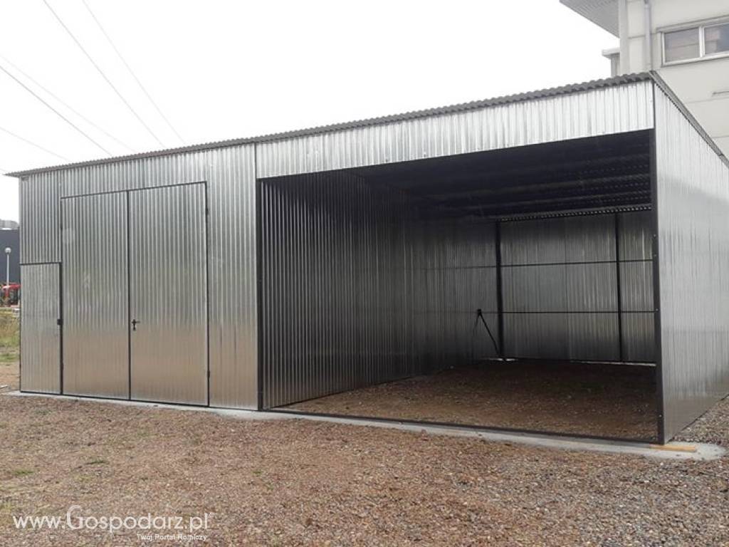 Garaż Blaszany |Wiata o wymiarach 12x6m OTWARTA | HALA - GRZYWSTAL 5