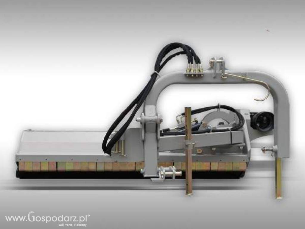 JANSEN AGF-220: SPECJALISTYCZNA KOSIARKA  BIJAKOWA TYLNO-BOCZNA Z UNOSZONĄ POKRYWĄ: szerokość robocza 220cm. Uzbrojenie bijak łopatka 1200g 4