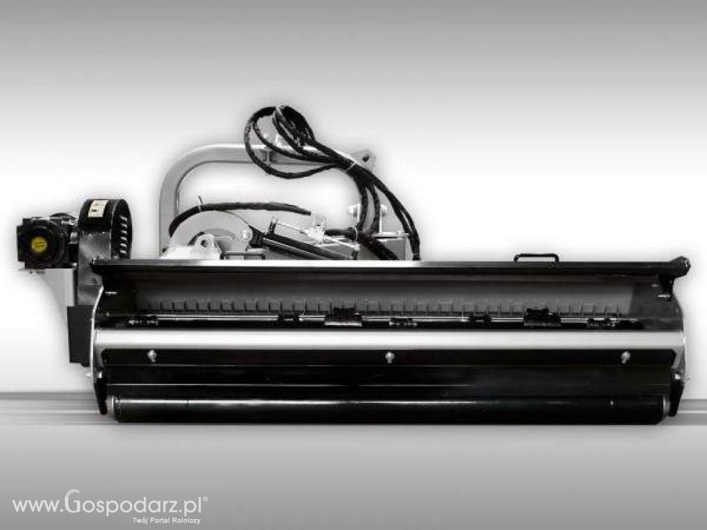 JANSEN AGF-200: SPECJALISTYCZNA KOSIARKA  BIJAKOWA TYLNO-BOCZNA Z UNOSZONĄ POKRYWĄ: szerokość robocza: 200 cm, uzbrojenie bijak łopatka 1200g 3