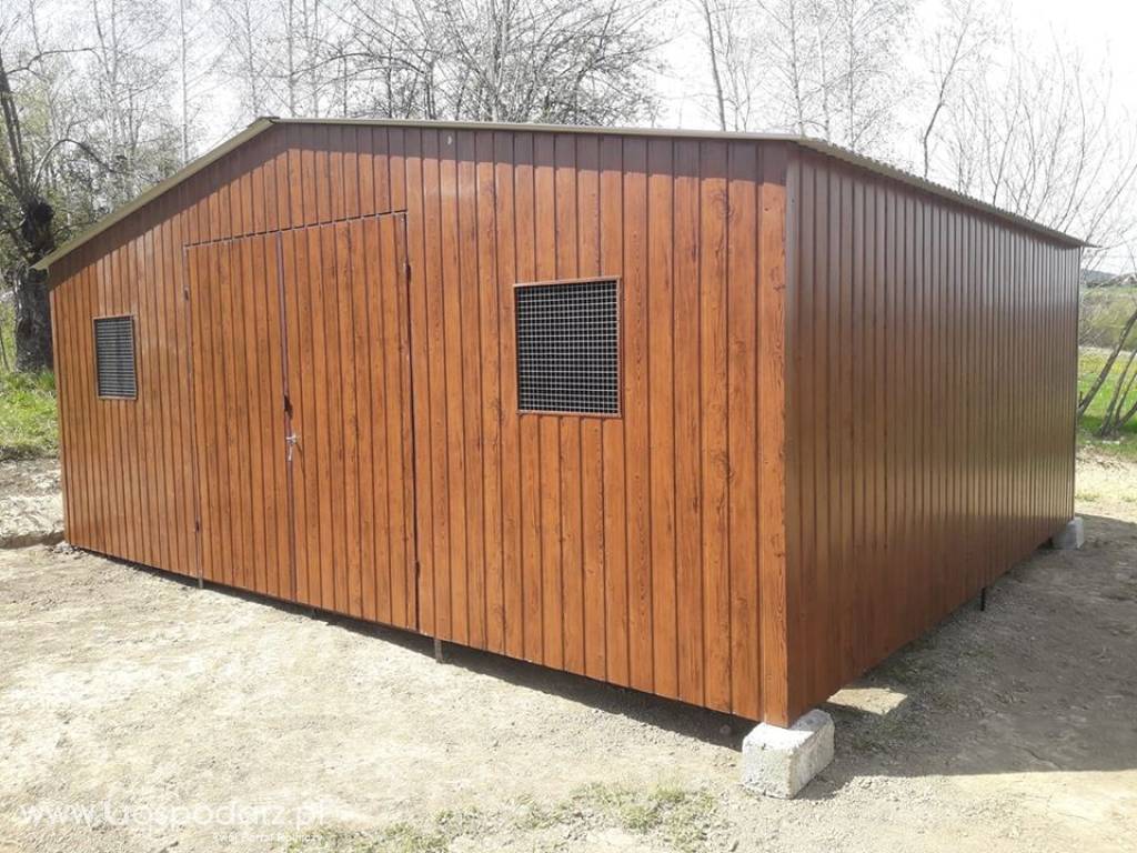Garaż Blaszany Drewnopodobny , Złoty Dąb ,Blaszak , Garaże - GRZYWSTAL