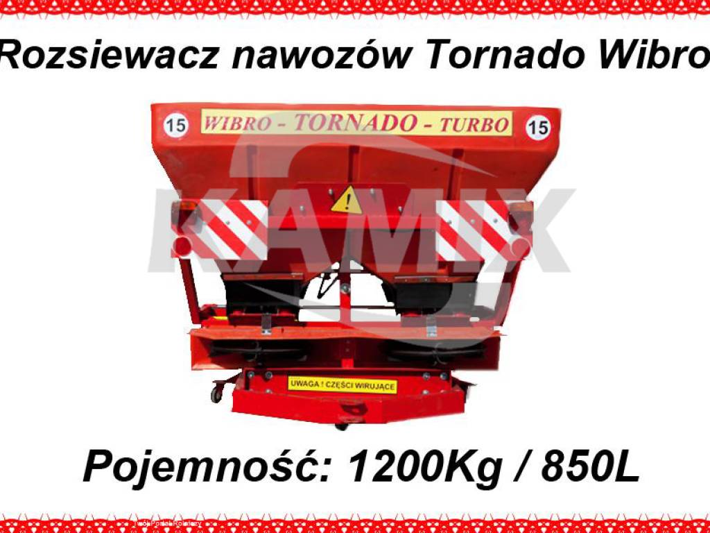 Rozsiewacz nawozów Tornado Wibro  850 L / 1200 kg DEXWAL
