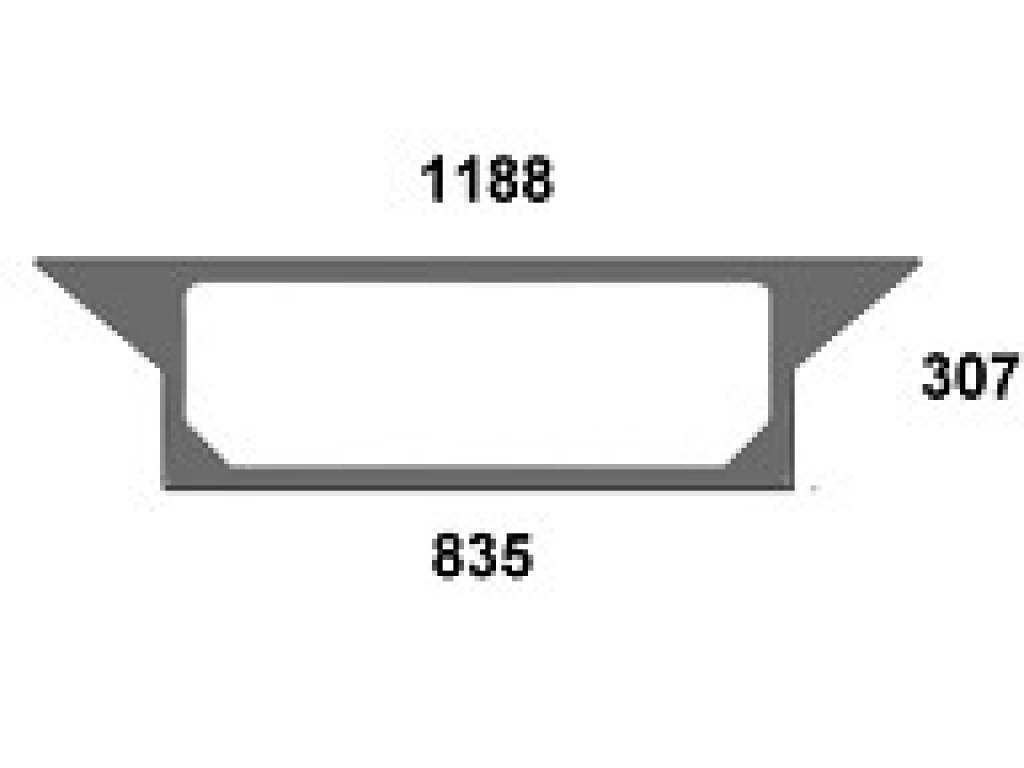 CASE / STEYR - szyba tylna dolna zielona z nadrukiem CS, CVT, CVX, TVT