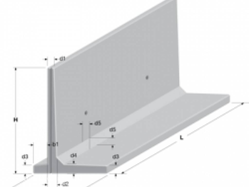 Ścianka oporowa typu L z przeciwstopą (betonowa - z betonu) VB BETON