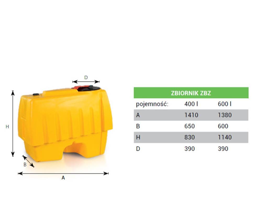 Zbiornik opryskiwacza ZBZ 400