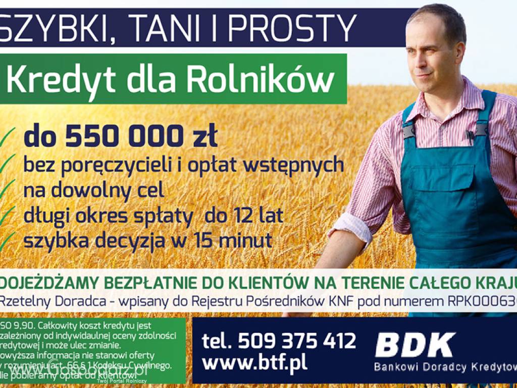 Kredyty dla Gospodarstw Rolnych (Cała Polska)