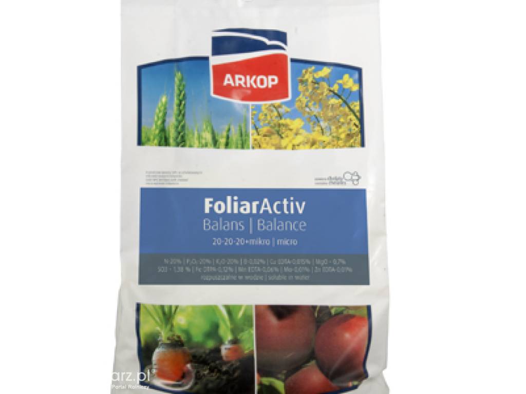 Nawóz NPK - FoliarActiv Balans 20-20-20 + mikro 3