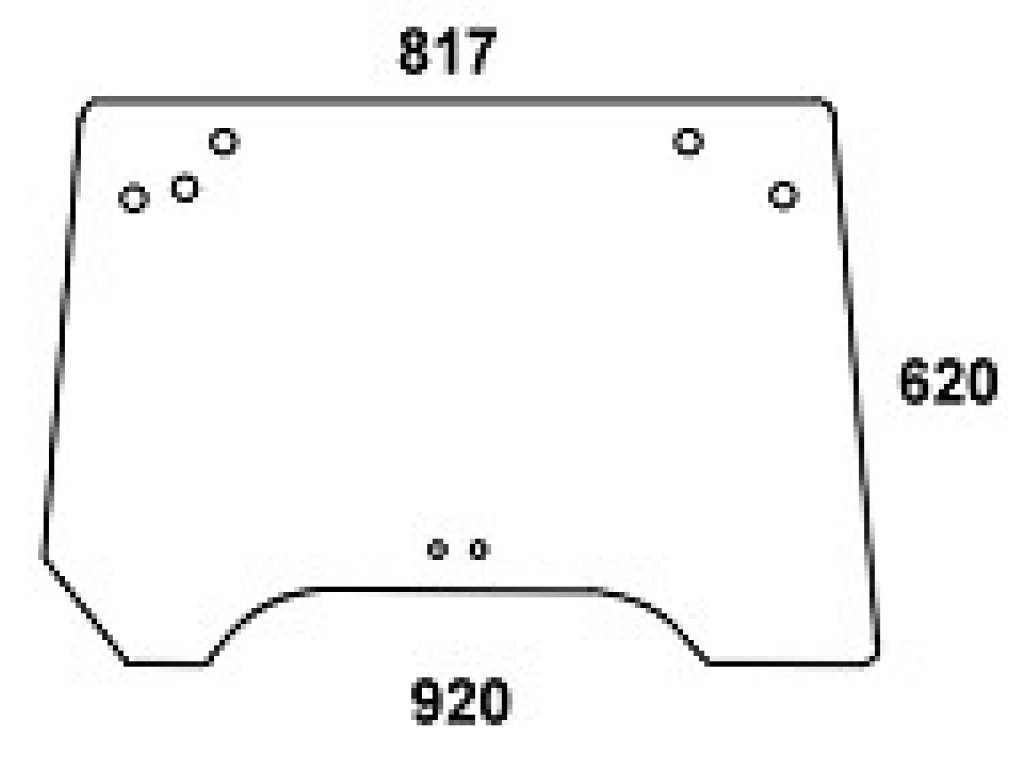 JOHN DEERE - szyba tylna do kabiny LX036731 LX036420