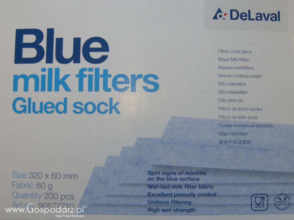 Filtr mleczny niebieski DeLaval WKN60 320x60 mm szt.200