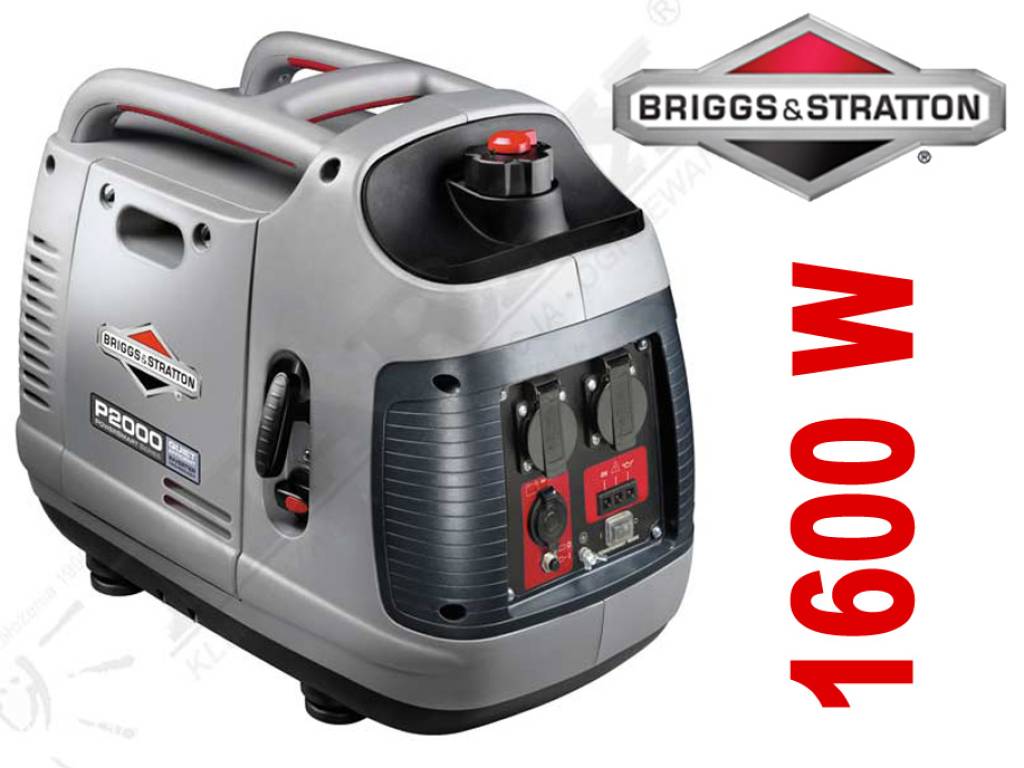 Przenośny agregat prądotwórczy BRIGGS & STRATTON INVERTER P2000 moc 1600W, prądnica spalinowa, wyciszony + AVR