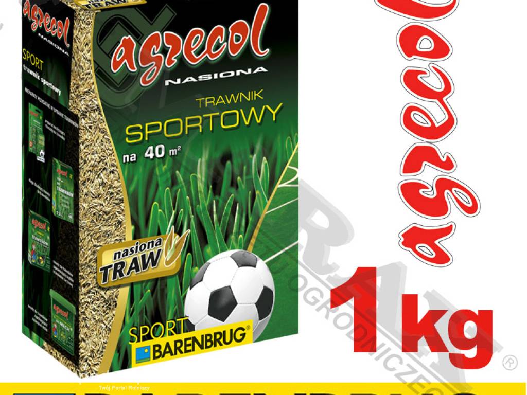 Trawa, nasiona trawy BARENBRUG / AGRECOL SPORT masa: 1 kg, na 40m2,  trawnik sportowy