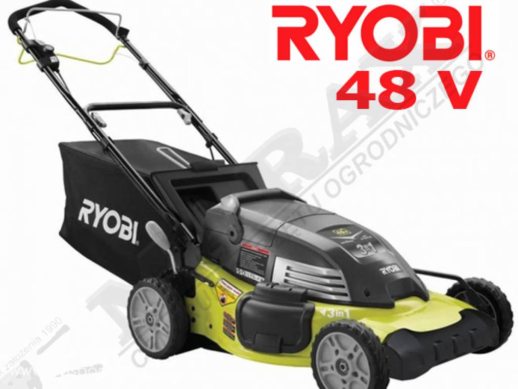 Kosiarka Akumulatorowa Ryobi RLM4852L z napędemAkumulator 48V, szer. cięcia: 52,0cm, ciągła praca 90 min