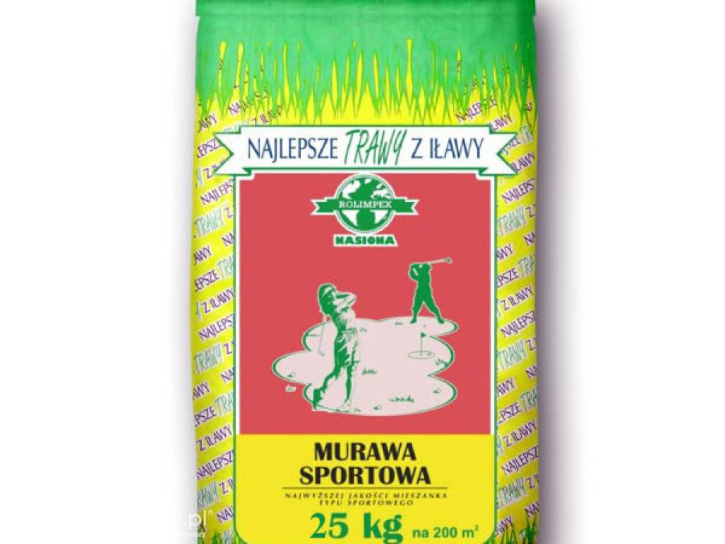 Trawa, nasiona trawy MURAWA SPORTOWA masa: 25kg, mieszanka traw Rolimpex DARMOWA WYSYŁKA !!!