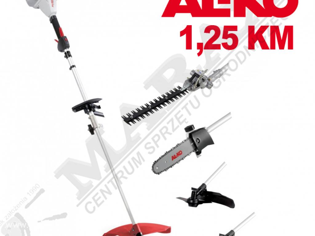 Kosa spalinowa ALKO BC 330 MT Multitool 4 w1 moc 1.25KM,nożyce do żywopłotu, piła łańcuchowa