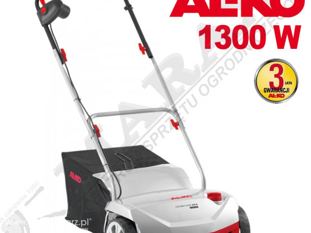 Aerator / wertykulator elektryczny ALKO Comfort 38 E Combi z koszemmoc 1.3kW, szerokość robocza: 37,0cm DOSTAWA 0 ZŁ + GRATIS